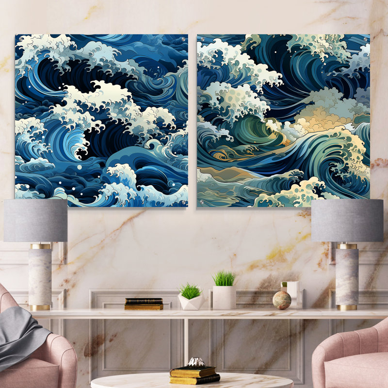 Reichert - Ensemble de 2 verres muraux en acrylique, H 36 po x l 73 po