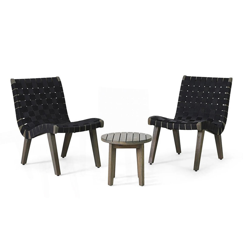 Ensemble de conversation d'extérieur 3 pièces pour patio