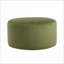 Repose-pieds avec repose-pieds de table d'appoint moderne en velours rond H 16 po x l 30 po | Vert olive | Velours