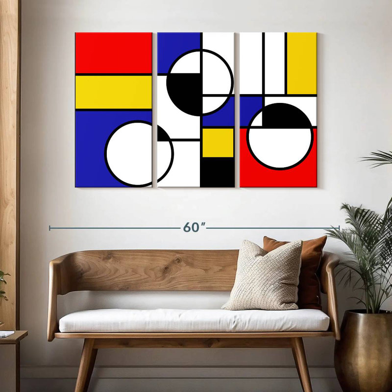 Formes inspirées par Avery Piet Mondrian, H 32 po x l 50 po