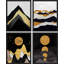 Chaîne de montagnes dorée et noire, impression sur papier 4 pièces-97782288-97782293