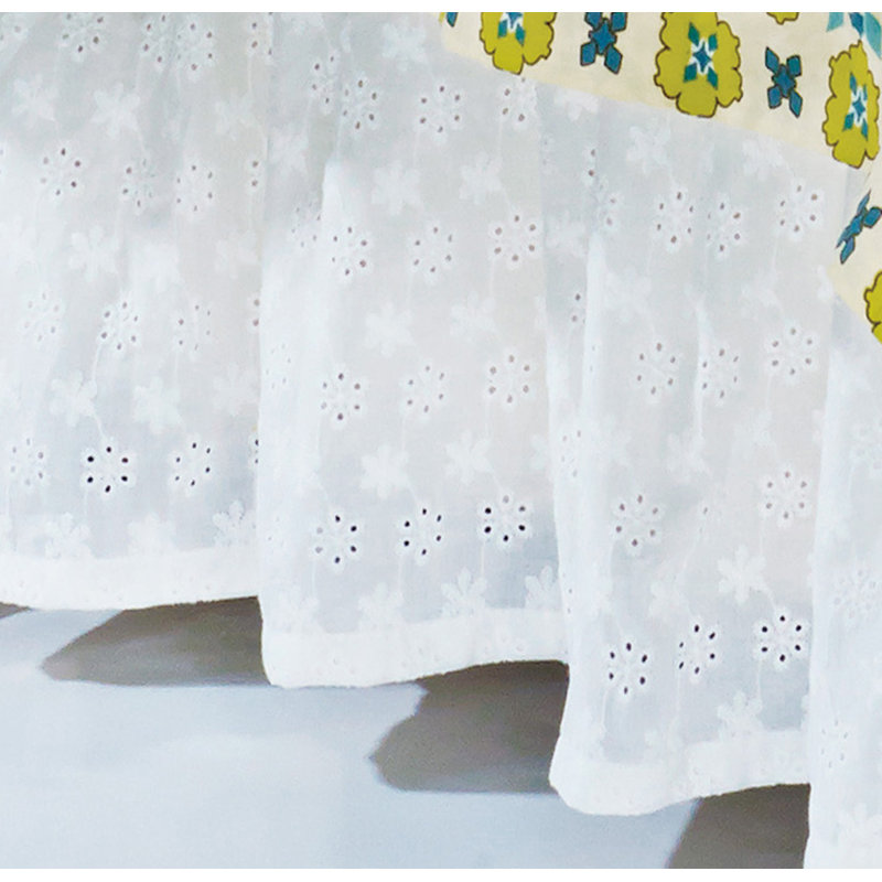 Eyelet Ruffled Bed Skirt, Queen