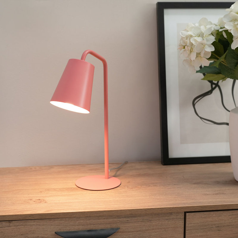 Reubin Metal Table Lamp, No, Pink