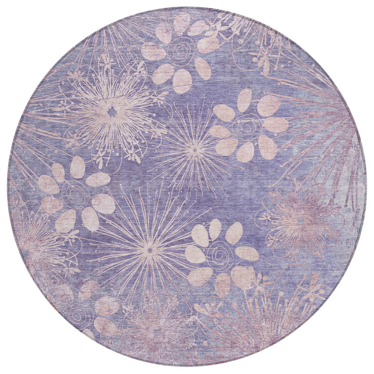 Machine Washable Indoor/Outdoor Leavittsburg ACN2225 Floral Rug
