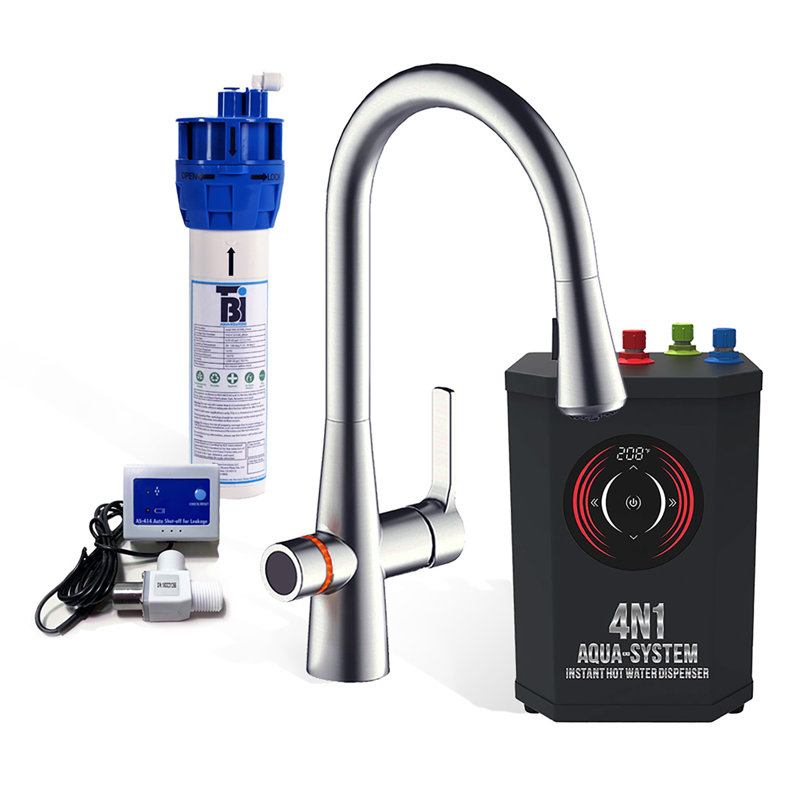 AquaNuTech Pull Down Touch Kitchen Faucet, Brushed Nickel