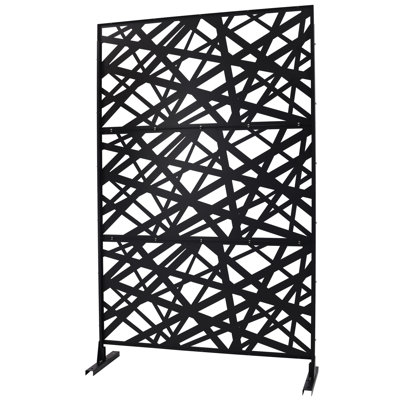 Panneaux noirs de clôture d'intimité pour le jardin et la chambre à coucher - 48 "76 Patio