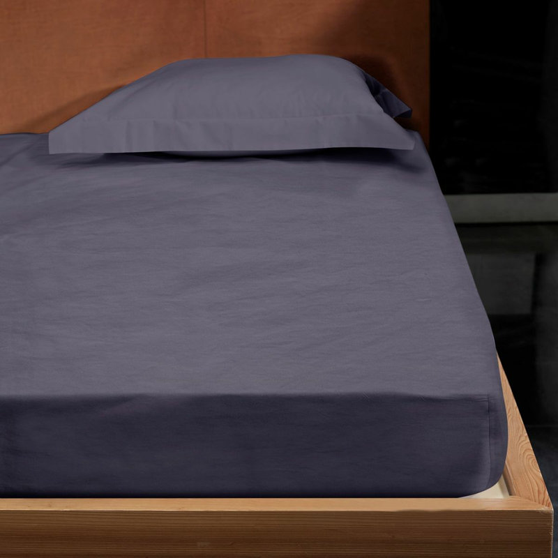 Viola Sateen Fitted Sheet, Queen Fitted Sheet, Amethyst