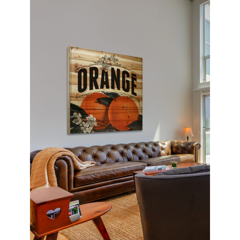 French Fruit Natural Pine Wood Wall Art, 40" x 40"