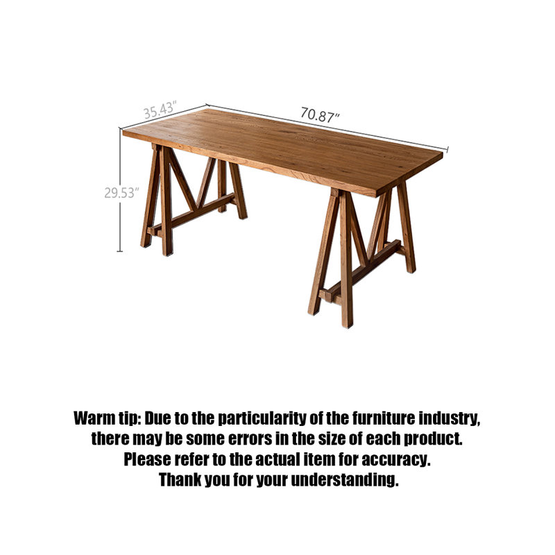 Table de salle à manger moderne et minimaliste en bois massif, H 29,53 po x L 70,87 po x l 35,43 po