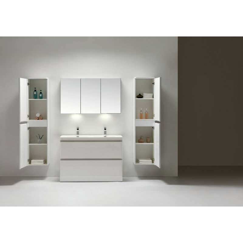 Glazzy 48'' Double Bathroom Vanity with Top
