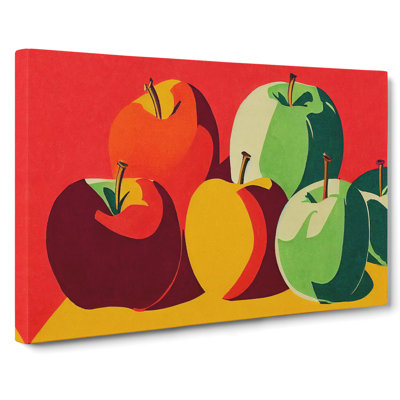 Pop Art Apple Fruit Vol.2 Abstract - Wrapped Canvas