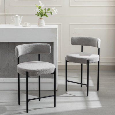 Najira Upholstered Counter Stool with Metal Frame