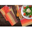 Serviettes 100% coton, rayures multicolores, lavable à la machine (18 x 18)-1672634919