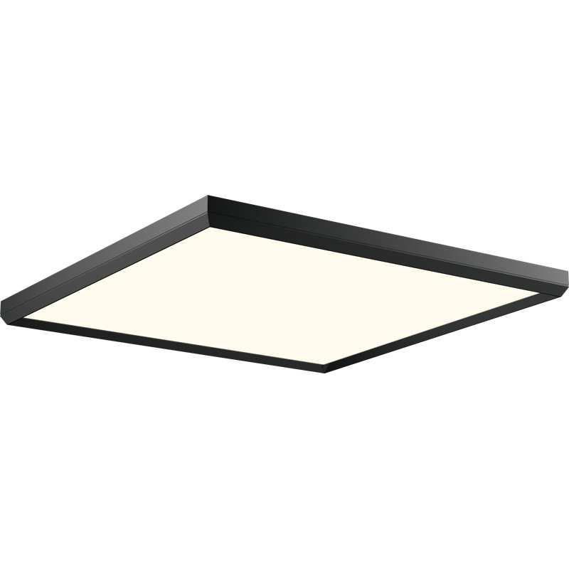Plafonnier encastré en acrylique Skylight, Gris foncé satiné, H 1,9 po x l 29,5 po x P 29,5 po