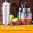 2 Pcs Plastic Straw Dispenser Clear Straw Holder For Counter Straw Container With Lid Dispenser For Pencils