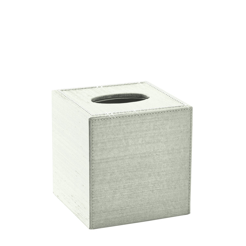 Couvre-boîte en soie avec cristaux, Ivoire