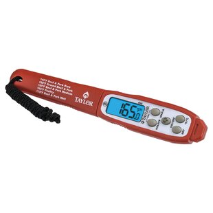 Taylor 3-inch Dial Leave-in Meat Thermometer with Meat Chart on Dial