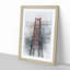 Through the Golden Gate Bridge in Abstract - Picture Frame Graphic Art Print-55769474-55769475