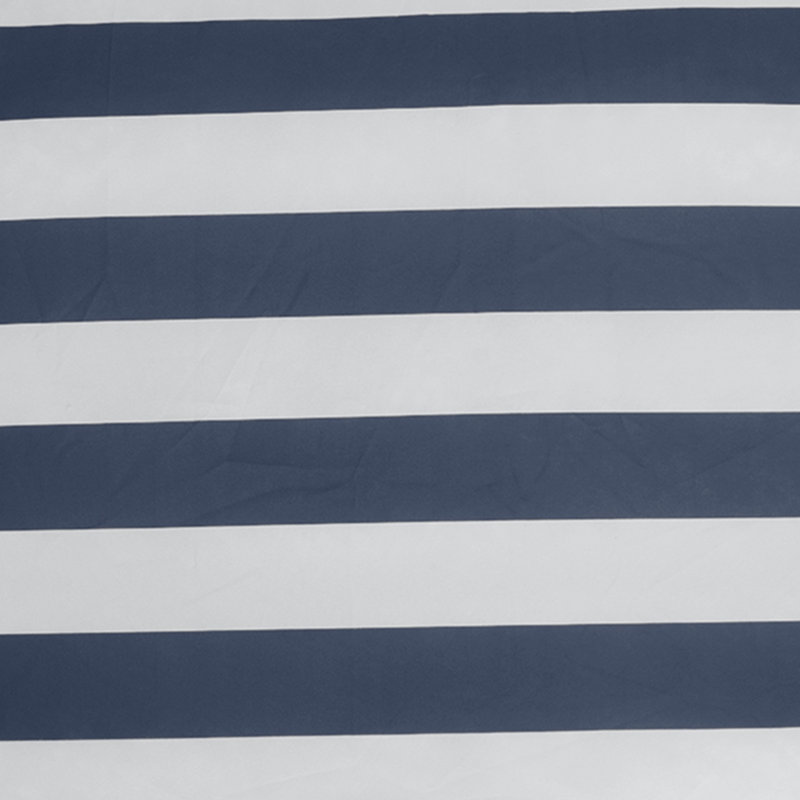 Navy and White Striped Canvas Orthopedic Outdoor Dog Bed