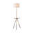 Chayzen 62.5" Modern 2 in 1 Tripod Floor Lamp with Glass Tabletop and Built-In USB Port, Gold and Black Finish