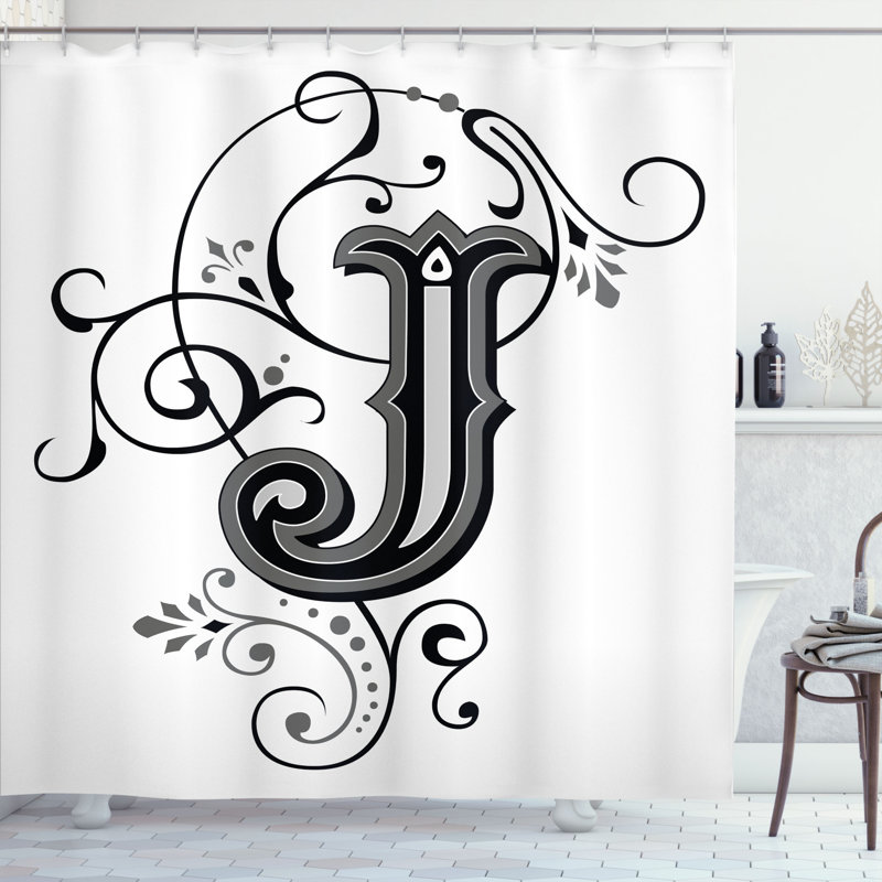 Shower Curtain with Hooks Included, 84" H x 69" W
