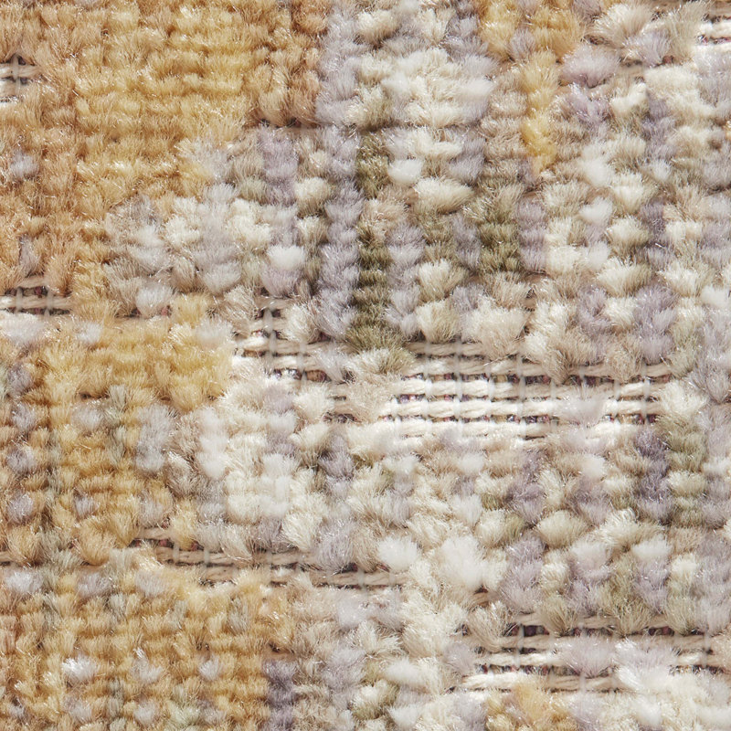Chris Loves Julia x Loloi Rosemarie Oriental Gold/Sand Area Rug, Square 1'6"