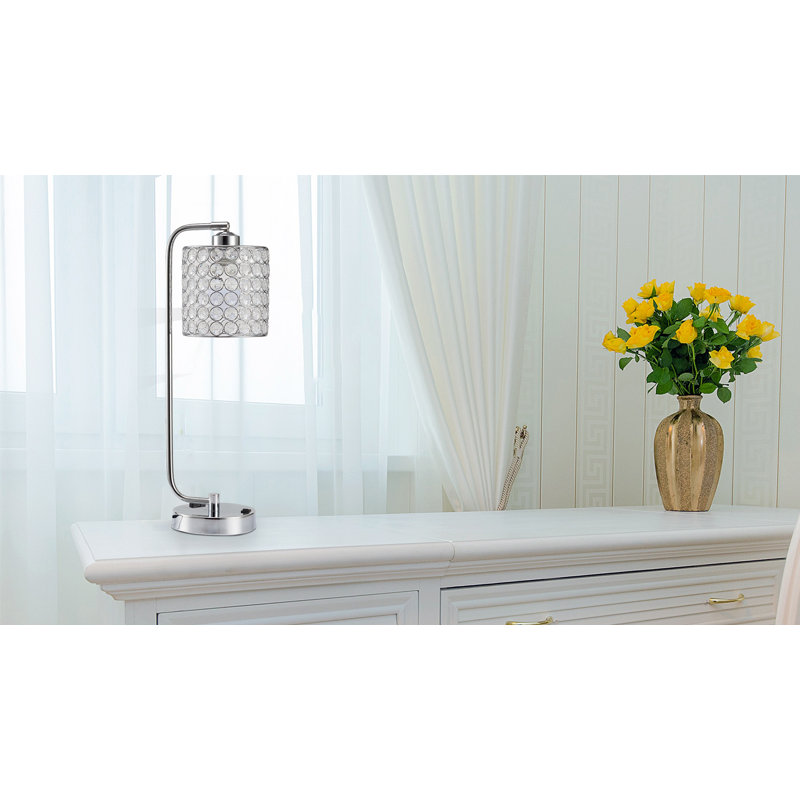 Lampe chromée avec prise Enders
