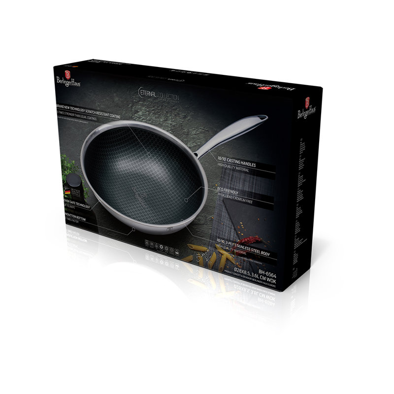 Berlinger Haus 11'' Non-Stick Stainless Steel Wok