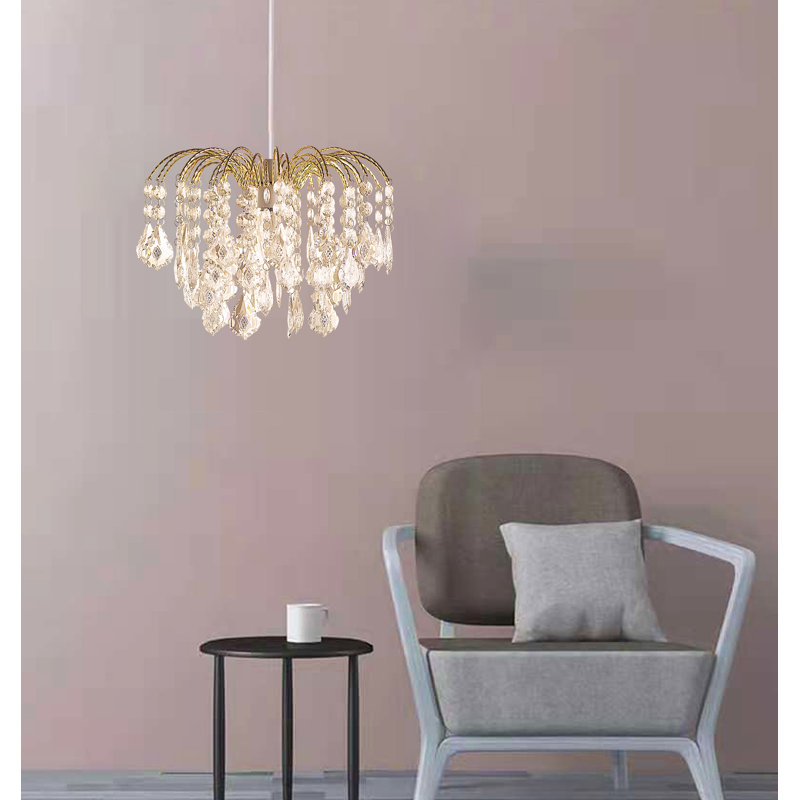 37cm Crystal Novelty Pendant Shade, 27cm H x 37cm W