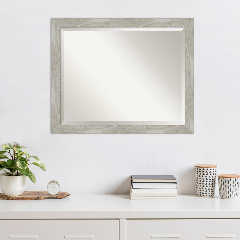 Miroir mural Kadeja Greywash, 25,5 po x 31,5 po