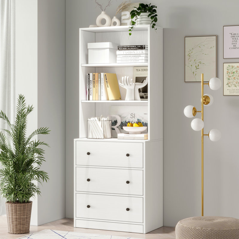  Koutarou 71" H x 23.6" W Kitchen Pantry,White, White