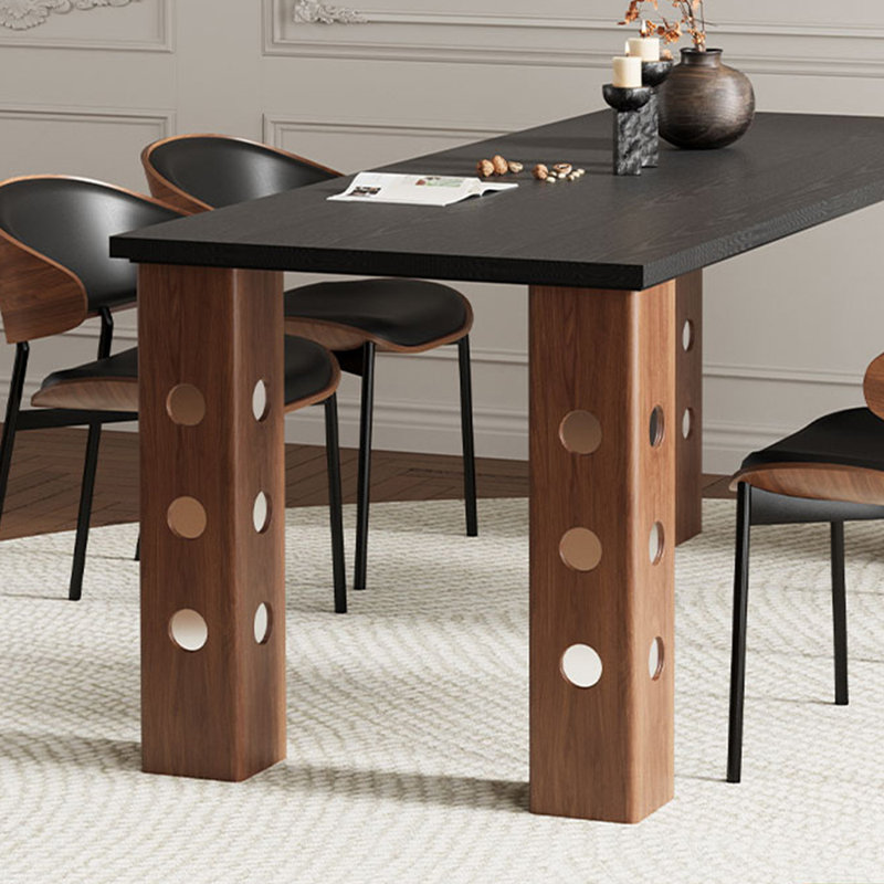 French style solid wood rectangular dining table, 29.52"H x 70.86"L x 31.49"W