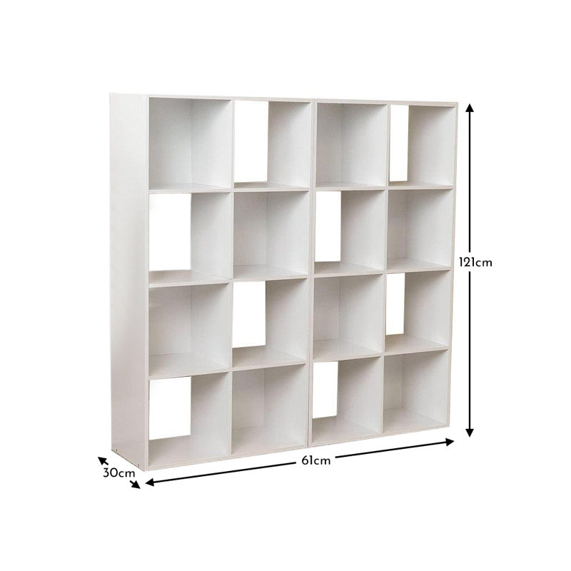 16 Cube Storage Unit - White - Two Units
