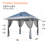 13X13ft Outdoor Pop Up Gazebo, Height Adjustable Pop Up Tent Gazebo With Mesh Cover-110771498