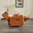 Versatile 360° rotating Recliner with Faux Leather-112366401