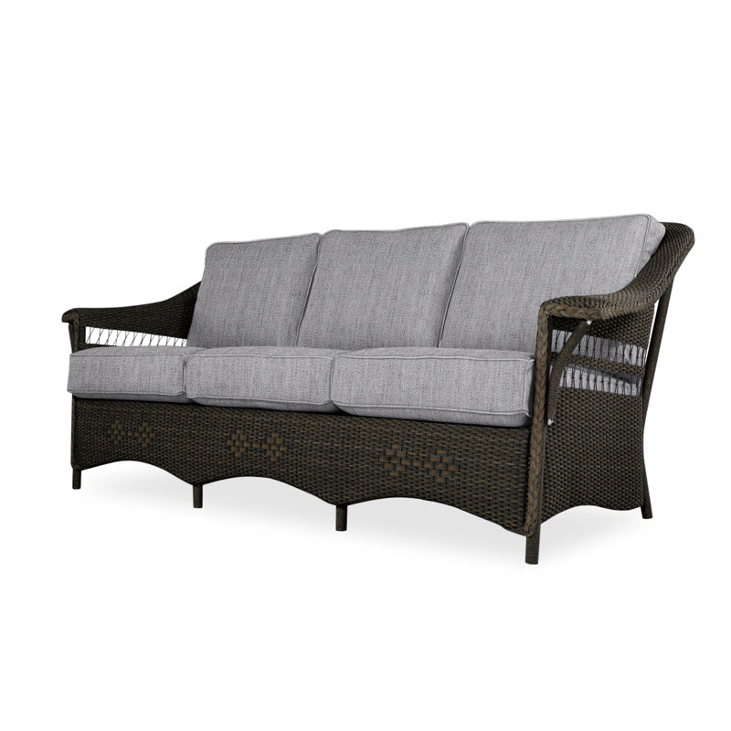 Nantucket Outdoor 3 - Seat Patio Sofa, Remy Pebble, Mink