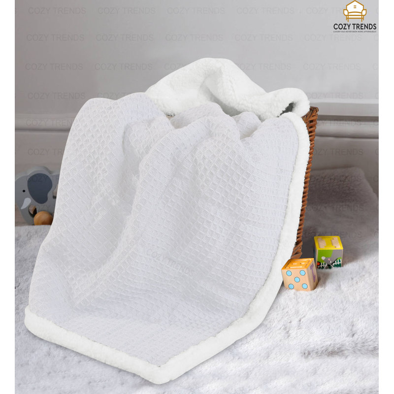Couverture pour bébé 100% coton Bairagi, Blanc