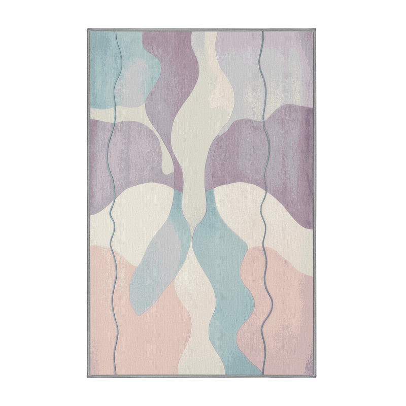 Rose Quartz Ripple Rug, Rectangle 3' x 5'