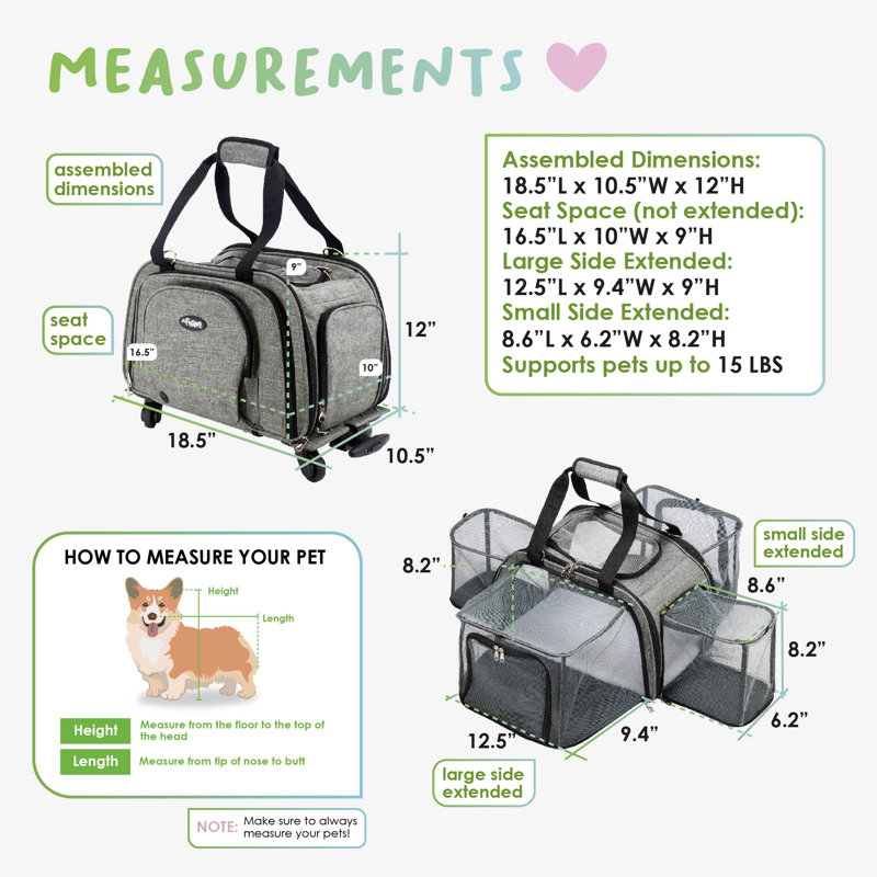 Collapsible Pet Carrier with 3 Doors