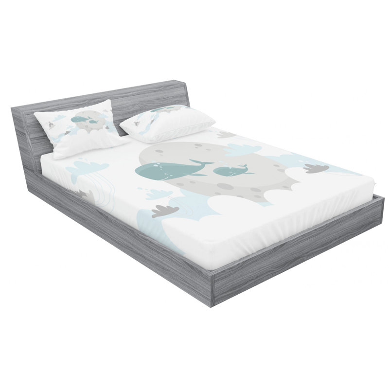 Scandinavian Microfiber Sheet Set, Queen Sheet Set with Fitted Sheet