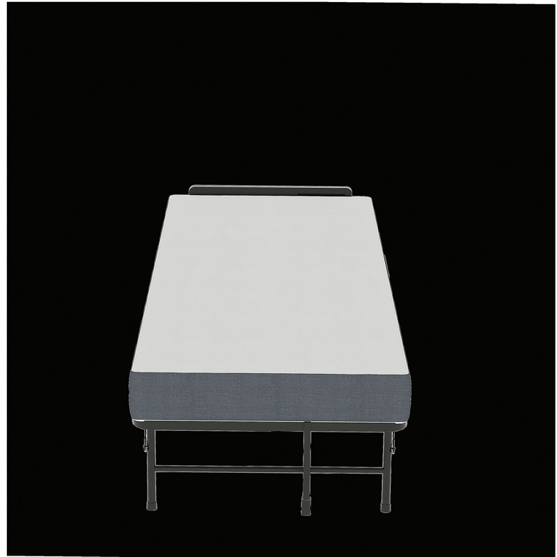 Lit pliant de 75 po avec tête de lit réglable et mousse à mémoire de forme de 5 po, lit d'appoint escamotable peu encombrant pour les personnes de grande taille, lit simple sur roulettes portatif, assemblage facile