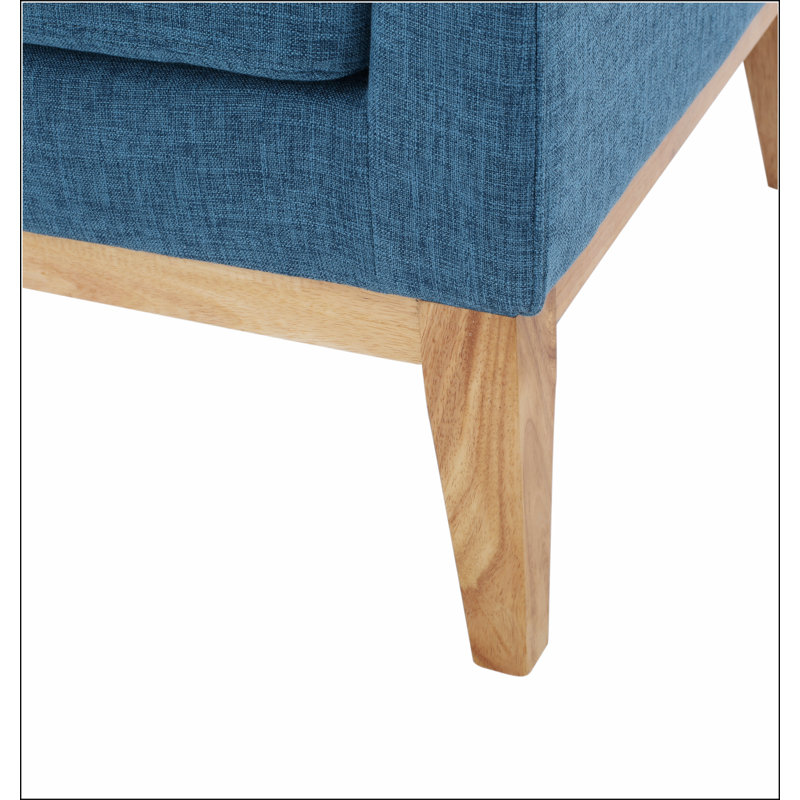 Fauteuil bleu à 4 pieds Tadcaster, Bleu