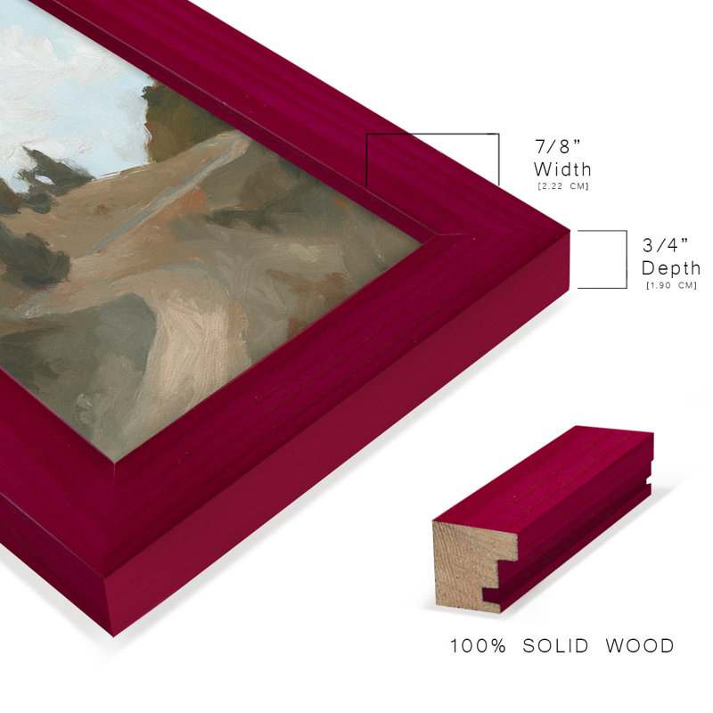 West Fouring Trail Trail IV, reproduction d'art encadrée, Rouge, H 6 po x l 4 po x P 1 po