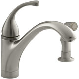 Forté 2-Hole Kitchen Sink Faucet with 9-1/16" Spout, Matching Finish Sidespray