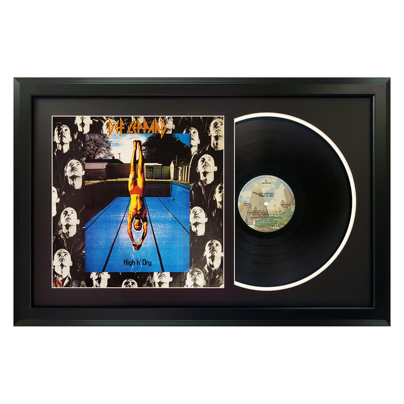 Def Leppard "High 'n' Dry" Framed Record with Black Mat, Black