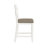 6-Piece Gathering Height Dining Set in Brown and White with Storage Drawers