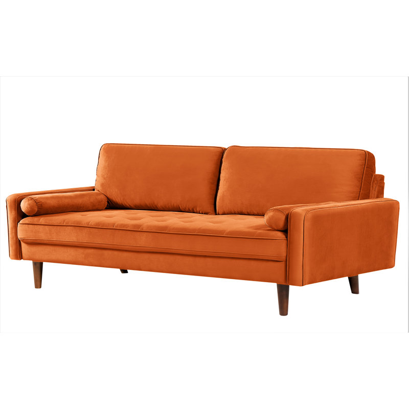 Causeuse Gerise, 100% polyester orange, H 33 po x l 70 po x P 31 po
