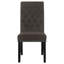 Chaises d'appoint capitonnées brun et rustique espresso