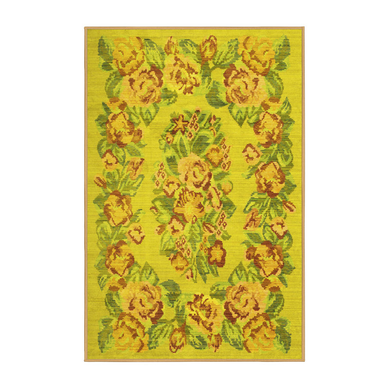 Floral Indoor Rug, Rectangle 7' x 9'