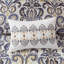 Ensemble de courtepointe réversible 6 pièces avec coussins décoratifs, bleu marine / brun clair / grand, motif cachemire moderne et microfibre douce